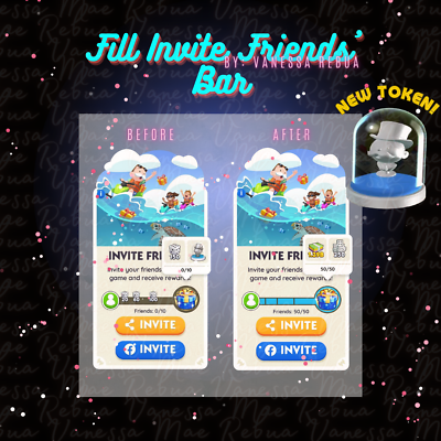 #ad Monopoly Go Fill Invite Friends#x27; Bar 1050 Friends ⚡10 MINUTES DELIVERY⚡ $5.49