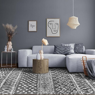 #ad Jayce Boho Geometric Luxury Soft Shag Carpet For Bedroom Living Room Area Rug $203.15