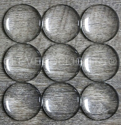 #ad 1quot; Round Glass Dome Cabochons 20 Pack Clear Magnifying 1 inch 25mm $11.88