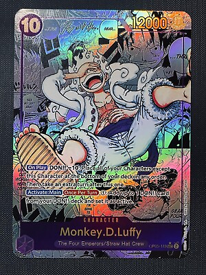 #ad HIGH QUALITY PROXY CUSTOM English Monkey D Luffy Gear 5 Manga Rare Alt Art $34.95