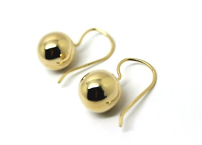 #ad Kaedesigns New Genuine 9ct Yellow Gold 12mm Euro Ball Drop Earrings AU $442.80