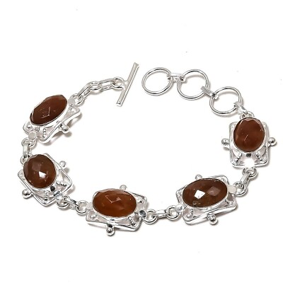 #ad Strawberry Quartz Gemstone 925 Handmade Sterling Silver Jewelry Bracelet Size 8quot; $10.99
