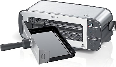 #ad Ninja ST101 Foodi 2 in 1 Flip Toaster 2 Slice Capacity Compact Toaster Oven $84.96