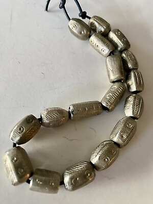 #ad Rare Antique Handmade Ethiopian Silver Beads $40.00