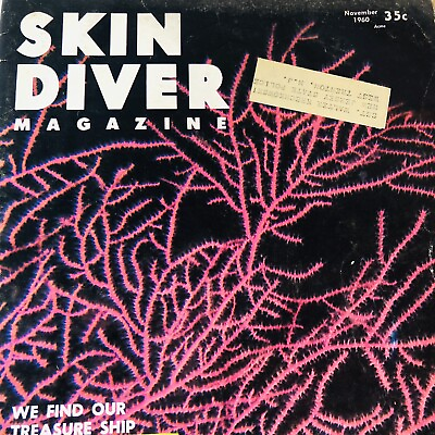 #ad Vintage SKIN DIVER Magazine November 1960 “La Coubre” Ohio Cave Divers $25.49