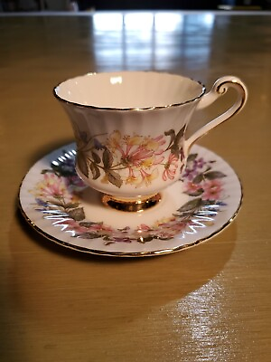 #ad Vintage Paragon country lane china cup and saucer Her Majesty The Queen England $23.50