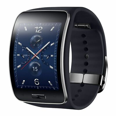 #ad Samsung Galaxy Gear S SM R750 Curved Super AMOLED Smart Watch Black $99.95