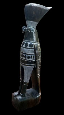 #ad Egyptian Unique Horus Ancient Black Stone Antique Pharaonic Handmade Statue $159.99