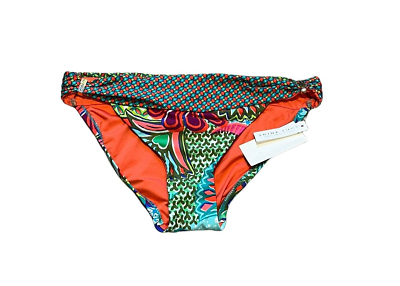 #ad Trina Turk Bikini Bottom Size 4 Green Pink Orange Blue Gold Accent NWT $25.00