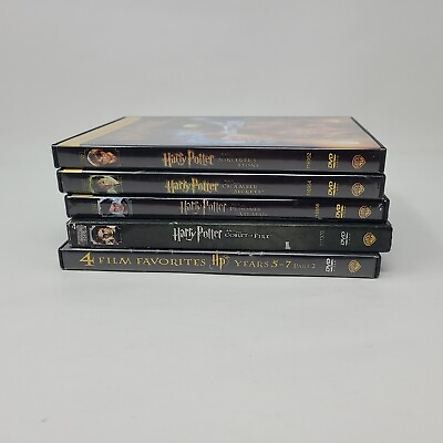 #ad Harry Potter DVD Complete of 8 Movies Sorcerers Stone Chambers of Secrets Prison $15.00