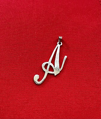 #ad Letter ‘A’ 925 Silver Initial Pendant $24.99