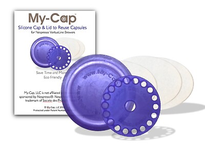 #ad My Cap#x27;s Silicone Cap and Lid to Reuse Capsules for Nespresso VertuoLine Brewers $11.99
