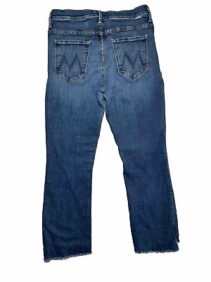 #ad Mother Jeans Womens 29 Insider Crop Step Fray Denim Blue high waisted stretch $29.95