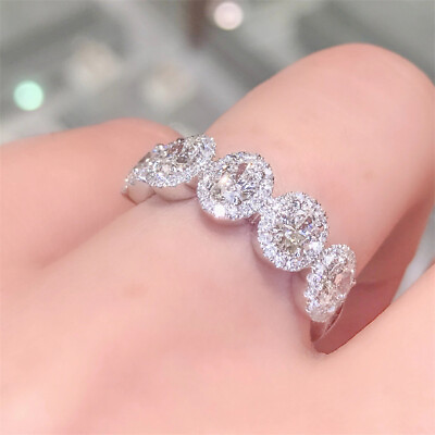 #ad Wedding 925 Silver Rings for Women Luxury Cubic Zirconia Jewelry Size 6 10 C $3.82