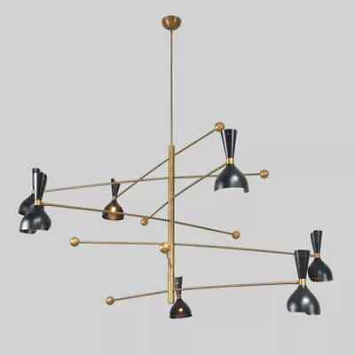 #ad Italian Style Seven Arms 14 Lights Brass Chandelier Light Fixture rer Home Decor $799.99
