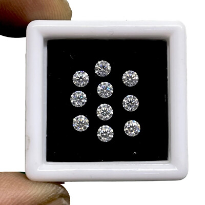 #ad VVS 10 Pcs D Color Loose White Moissanite 3mm Round Diamond Cut Wholesale Lot $22.49