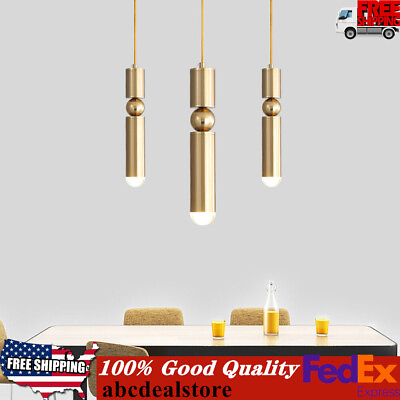 #ad Modern LED Pendant Lamp Brass Tube Chandelier Ceiling Light Hanging Fixture $13.80