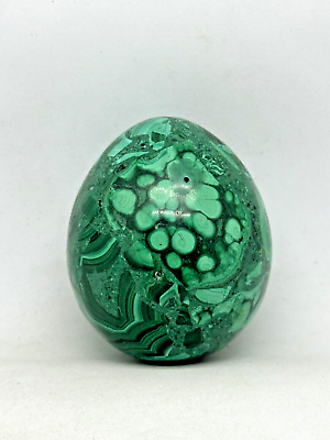 #ad 345gr Natural glossy Malachite Egg Transparent Crystal Mineral Sample Healing $64.88