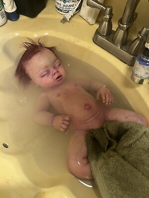 #ad 20” Full Body Platinum Silicone Reborn Baby With Red Hair $500.00