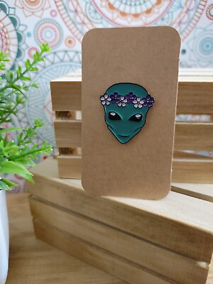 #ad Brooch Enamel Pin Alien Flowers Lapel Collar Corsage Jewelry Gift $6.99