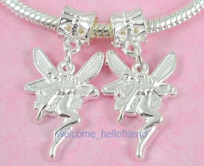 #ad 30pcs Silver Plated Angell Dangles Charms Fit European Charm Bracelet SY31 $4.89