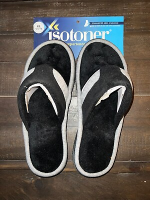 #ad Isotoner 07319 Women#x27;s Terry Flip Flop Thong Slippers Enhanced Heel Cushion New $21.99