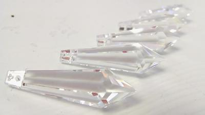 10 Icicle 50mm Chandelier Crystals Clear Lead Crystal Pendants $19.99