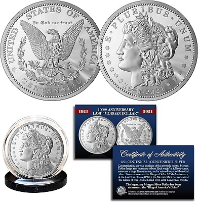 #ad 100th Anniversary of the Final Morgan Silver Dollar Coin with Certificate $19.99