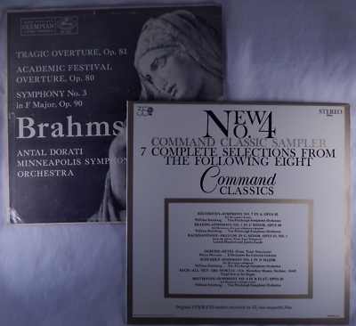 #ad 33 RPM Records Brahms amp; Classical Classics Albums VG Lot of 2 $22.00
