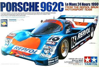 #ad TAMIYA 1 24 PORSCHE 962C REPSOL Color Le Mans 24 Hours 1990 Plastic Model Kit $119.80