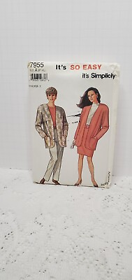 #ad Simplicity It#x27;s So Easy Pattern 7955. Misses Pants Skirt And Unlined Jacket. $8.00