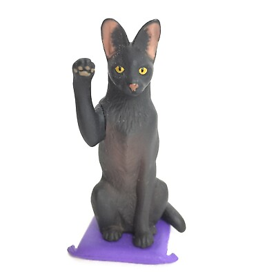 #ad Kaiyodo Capsule Q Museum Mini Figure Beckoning Cat 2 Serval Black import Japan $9.99