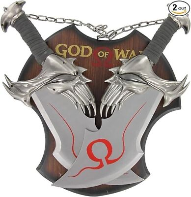 #ad GOD OF WAR BLADES OF CHAOS KRATOS METAL COSPLAY TWIN BLADES REPLICA COLLECTIBLE $114.99