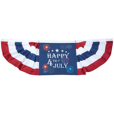 #ad Lighted Happy Fourth of July Bunting by Holiday PeakTM $27.49