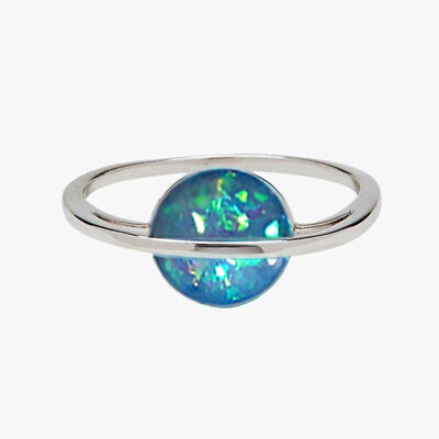 #ad Adorable Women 925 Silver FilledRose Gold Plated Ring Fire Opal Jewelry Sz 6 10 C $2.58