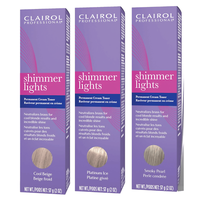 #ad Clairol Professional Shimmer Lights Permanent Cream Toner 2oz Choose $9.50
