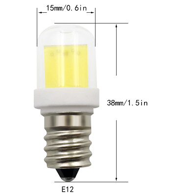 #ad E12 Candelabra Base LED Bulb C7 Lamp 4W COB 1511 Ceramics Glass Light 110V 220V $2.69
