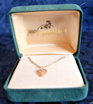 #ad Childs Black Hills Gold Necklace Grape Leaf In Box Original Dakota Gold Product $23.00