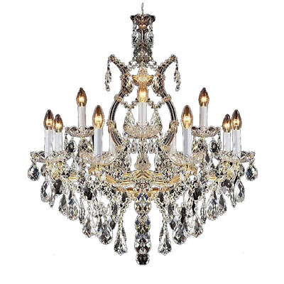 #ad Crystal Chandelier Maria Theresa Pendant Light Luxury GoldChrome Hanging Lamp $589.00