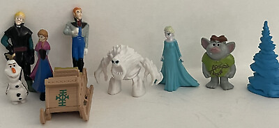 #ad Mini Frozen Figures lot of 8 Collectibles $8.99