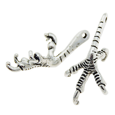 #ad #ad 10PCS Silver Plated Alloy 34x15mm Eagle Claw Charms Bird Paw Pendant DIY Crafts $2.65