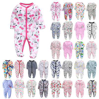 #ad Newborn Infant Baby Boy Girl Kids Cotton Romper Jumpsuit Bodysuit Clothes Outfit $12.34