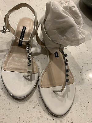 #ad ❤️French connection Sandals White 7.5M New Rhinestone ❤️ $10.00