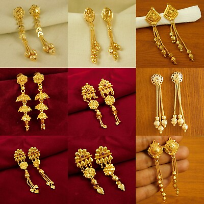 #ad Ethnic Goldplated Women Earrings Wedding drop dangle push back fashion Jewelry $10.35