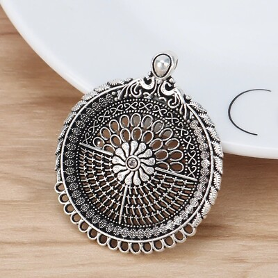 #ad 5 x Tibetan Silver Boho Hollow Filigree Charms Pendants for Necklace Making C $6.99