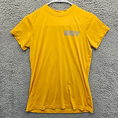 #ad New Balance NAVY PT Short Sleeve Crewneck T Shirt Womens Small Yellow $11.04