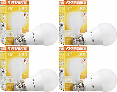 #ad SYLVANIA LED Bulb 75W Equivalent A19 1100 Lum Warm White Medium Base 4 PACK $14.99