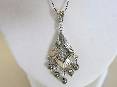 #ad Sterling Silver Pendant made in Turkey amp; 18 in Chain 4.6g 3098 $49.95