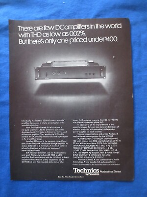 #ad Technics SE 9060 Amp Magazine Ad Audio 1977 Original C $25.75