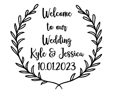 #ad #ad Custom Welcome to our Wedding Vinyl Decal Custom Sized Wedding Vinyl Decal $19.95